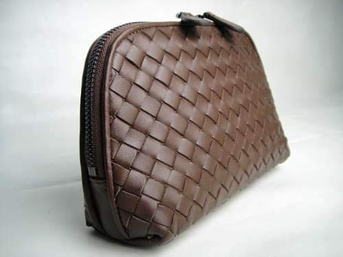Bottega Veneta soft Lambskin Make Up Case 6495 brown - Click Image to Close